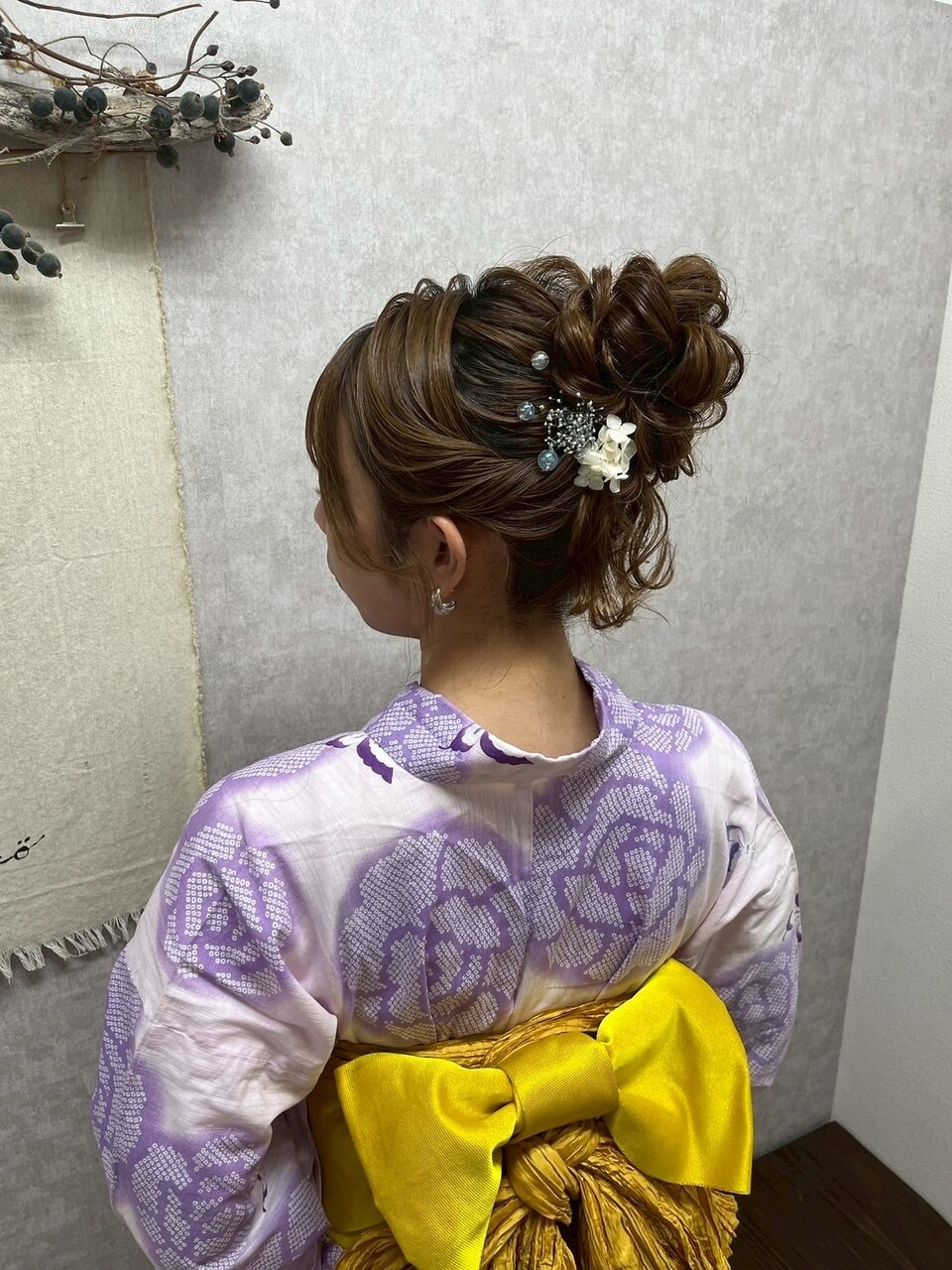 【お祭り/花火/浴衣】ヘアセット+ポイントメイク+浴衣